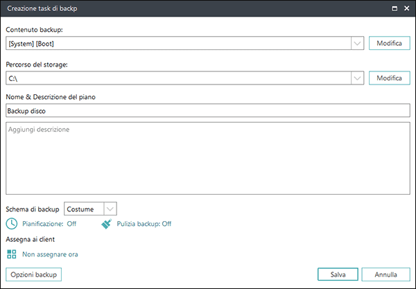 EaseUS Backup Center Create Backup Task