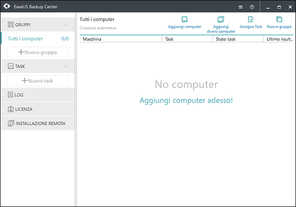 EaseUS Backup Center Main Window
