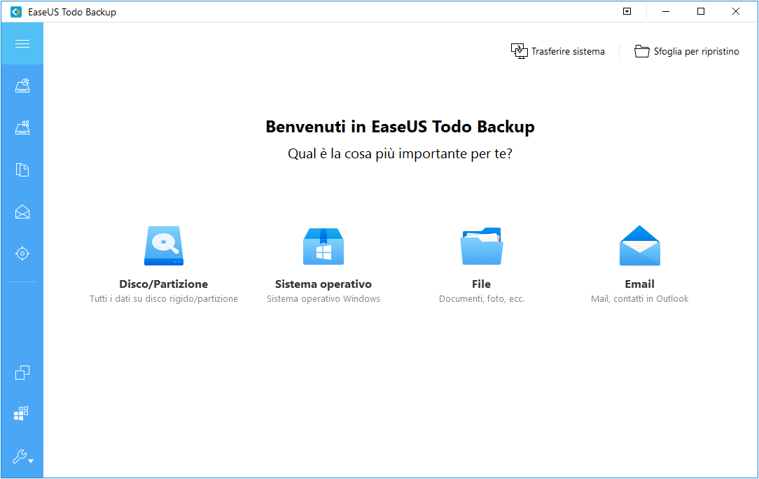 effettuare il back up utilizzando EaseUS Todo Backup