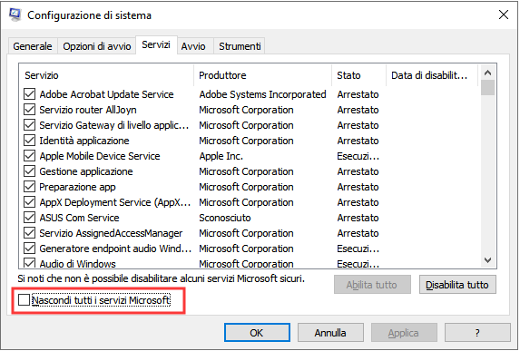risolvere l'errore schermata blu tramite gestione dispositivi