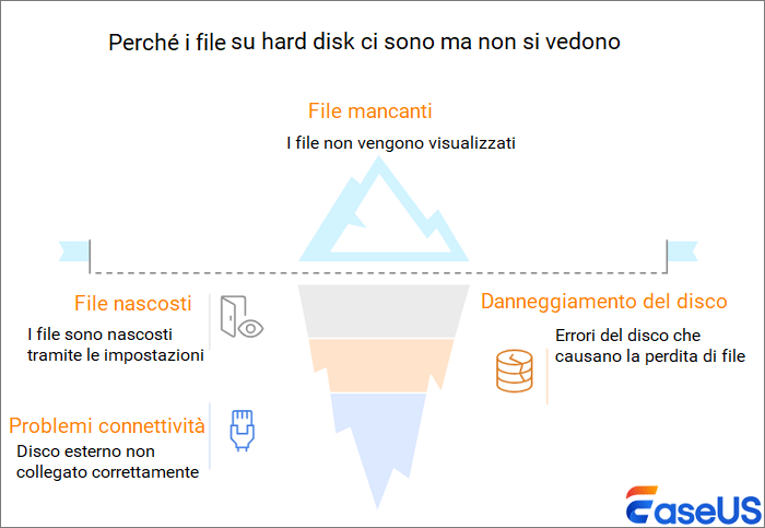 Il disco rigido esterno non visualizza i file