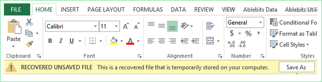 recuperare il file excel non salvato passaggio 3