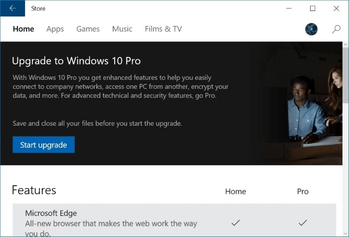 Due metodi gratuiti per passare da Windows 10 Home a Pro - EaseUS