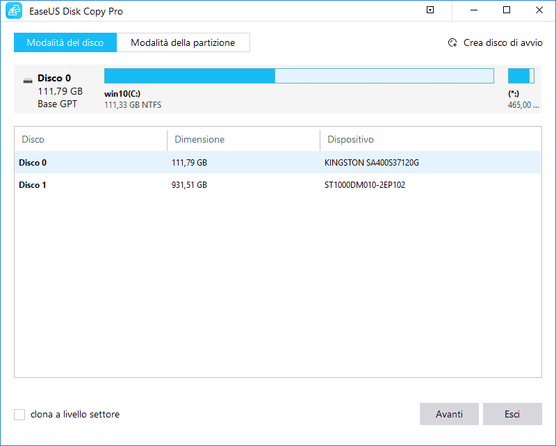 scarica e installa EaseUS Disk Copy