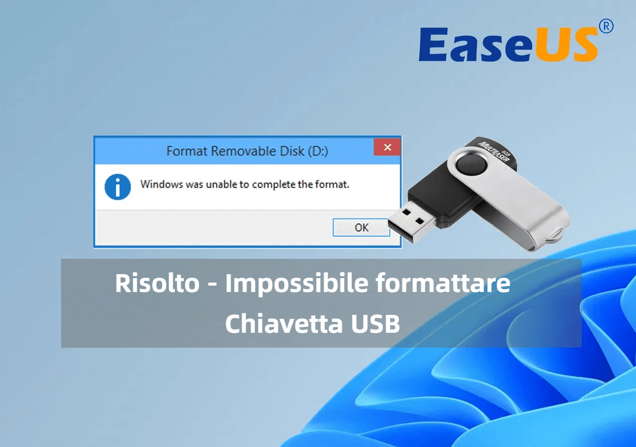 Errore di Windows: impossibile formattare l'USB