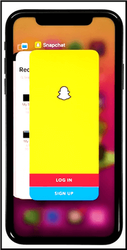 riavvia l'app snapchat su iPhone
