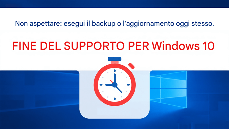 Fine del supporto Windows 10