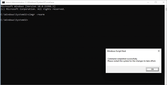 clicca su ok nella finestra seguente