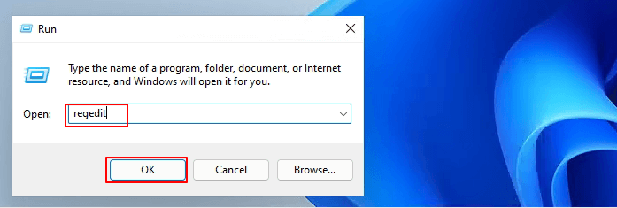 aprire l'Editor del registro