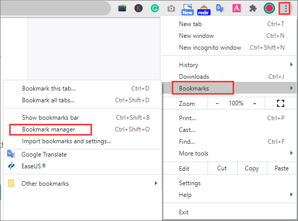 esegui il backup del segnalibro di Google -1