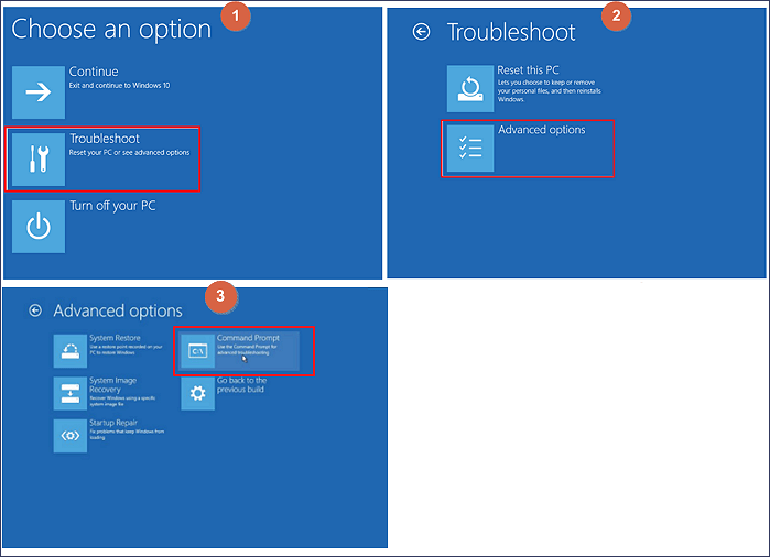 avviare al prompt dei comandi in Windows 10