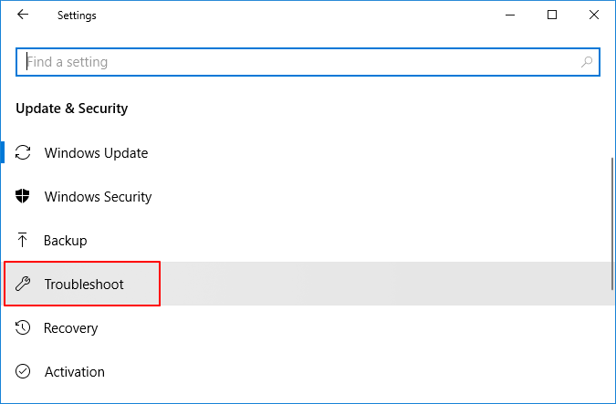 Scegli la risoluzione dei problemi