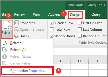 proprietà di connessione