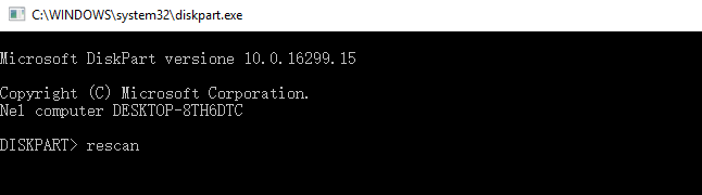 recuperare i file con il comando diskpart
