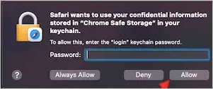immetti la password