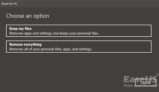 ripristinare Windows 10 - passaggio 2