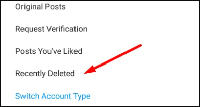 account instagram cancellato di recente