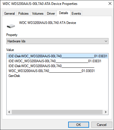 Controllare la versione del firmware del disco rigido esterno.