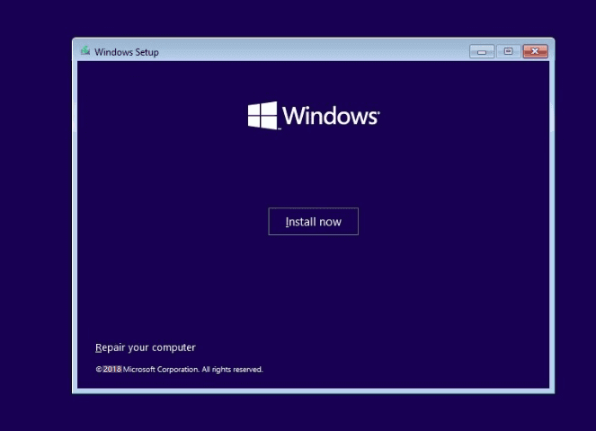 inziare di installare Windows 10 sul disco vecchio