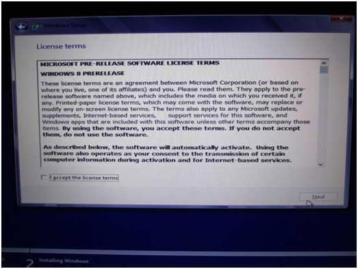 accettare le condizioni di licenza