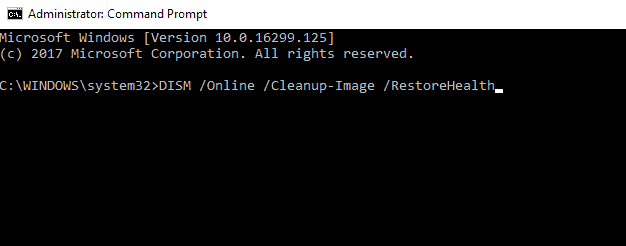 correggere l'errore di inpage dei dati del kernel con dism