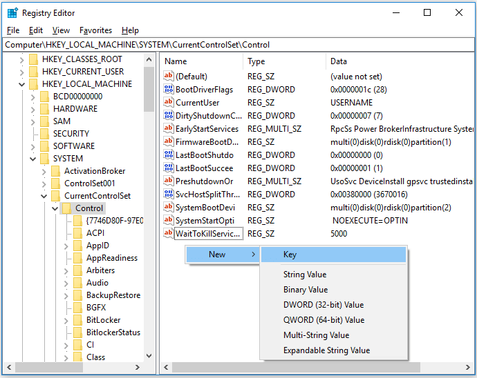 registry editor