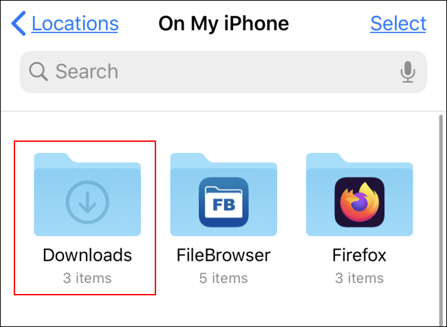 Trova la cartella Download su iPhone