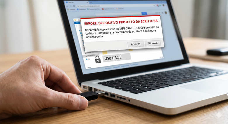 penna usb protetta da scrittura e non si formatta