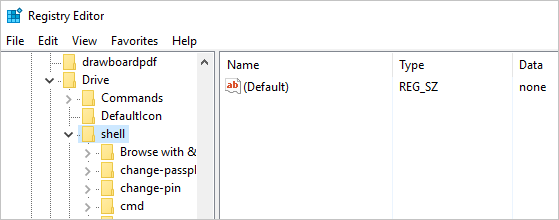 il clic sinistro del mouse provoca l'eliminazione