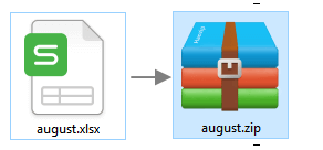 cambia estensione excel