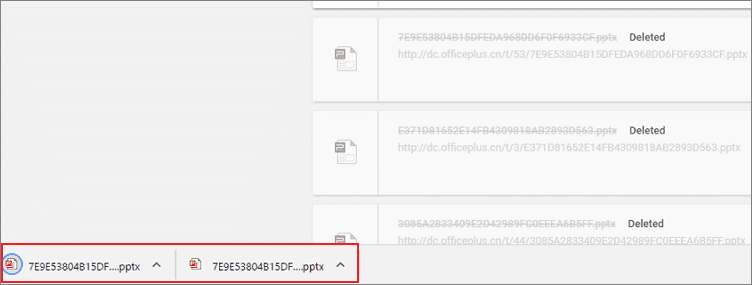 Scarica nuovamente i file di download di Chrome eliminati.