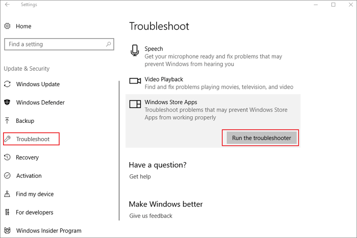 eseguire lo strumento di risoluzione problemi di Windows