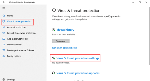 aprire windows defender