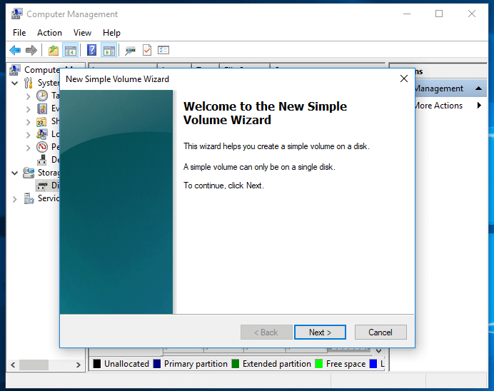 Risolto il problema con l'unità USB che non veniva visualizzata in Windows 10 - Crea nuovo volume