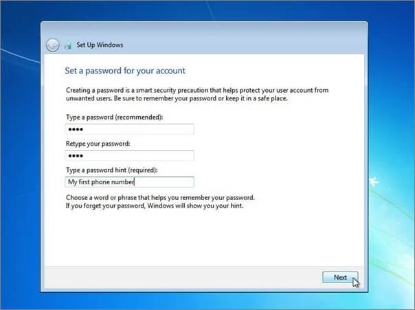 Configurazione di Windows 7