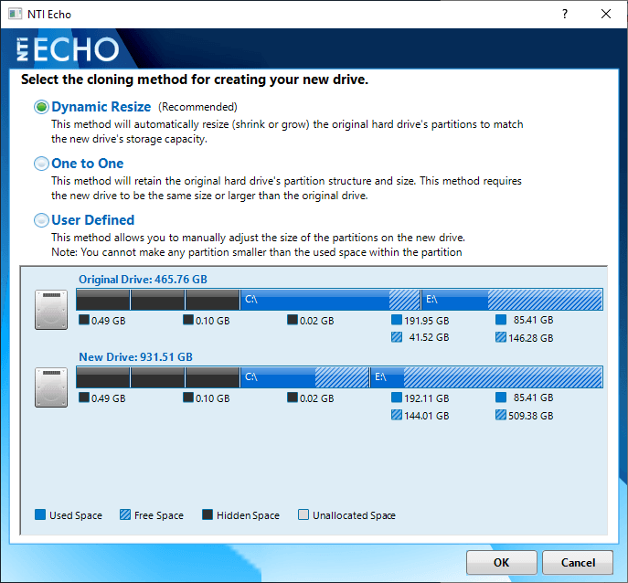 nti echo 3 tipi di clonazione