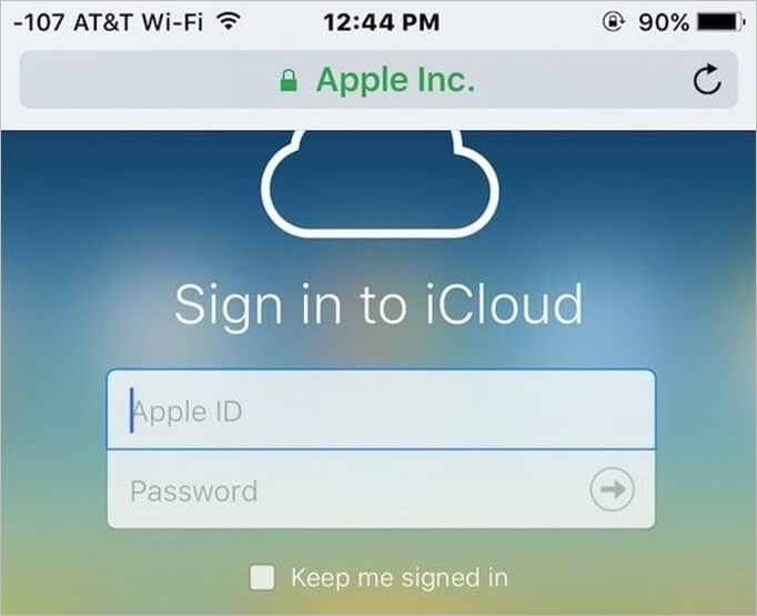 accedi al tuo icloud