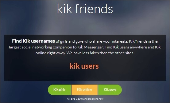 clicca su kik ragazzi