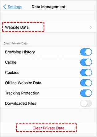 cancellare i dati sul focolare