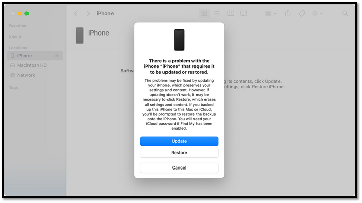 problema relativo a iPhone con hardware