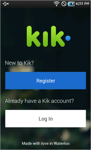 avvia l'app kik su iphone