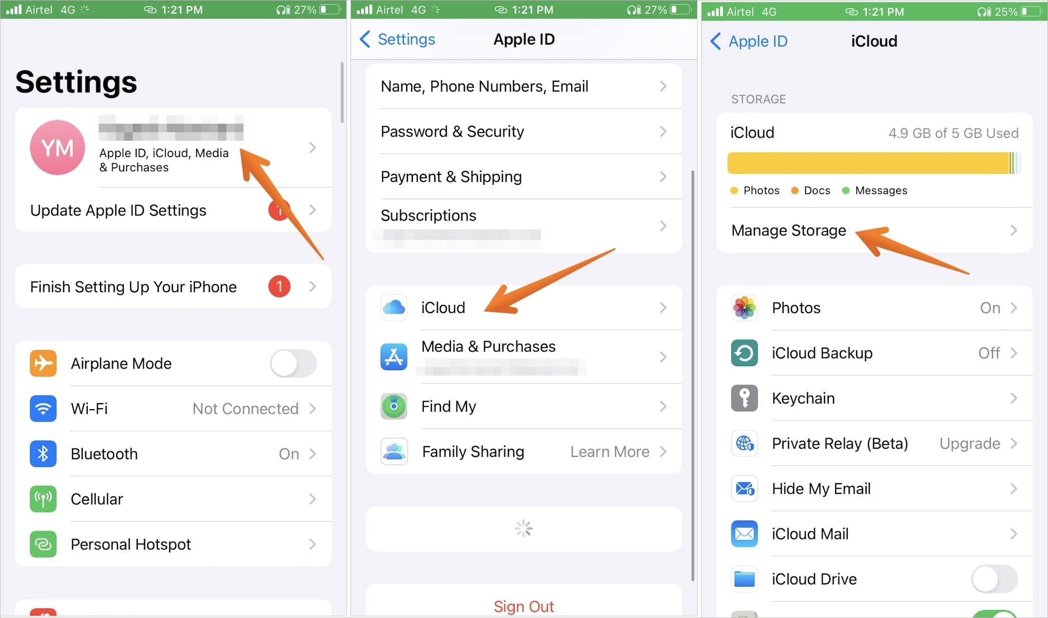 gestire l'archiviazione delle foto icloud