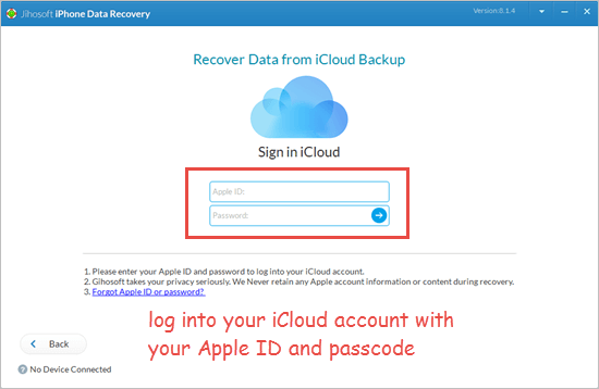 accedi al tuo account icloud