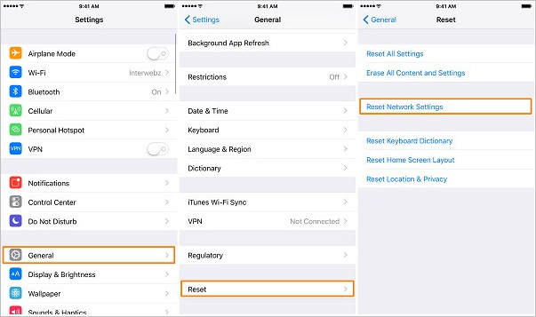 sotto l'opzione di ripristino