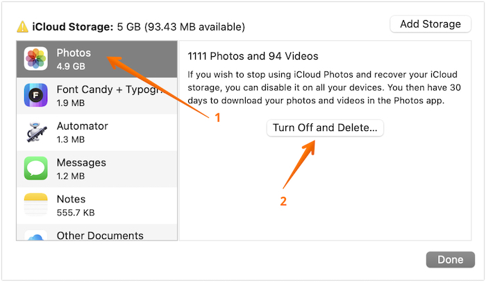 disattivare l'opzione di eliminazione