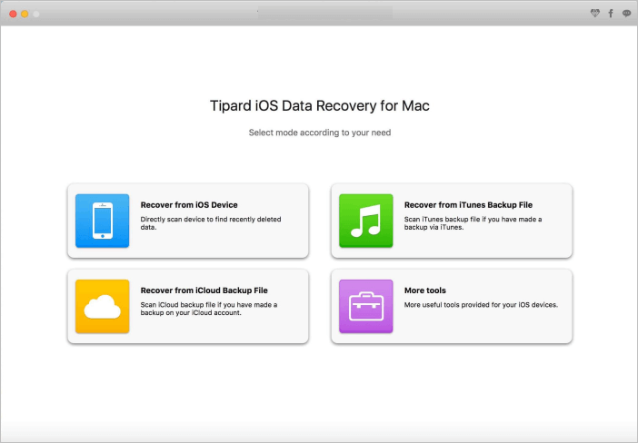 Tipard iOS Data Recovery per Mac