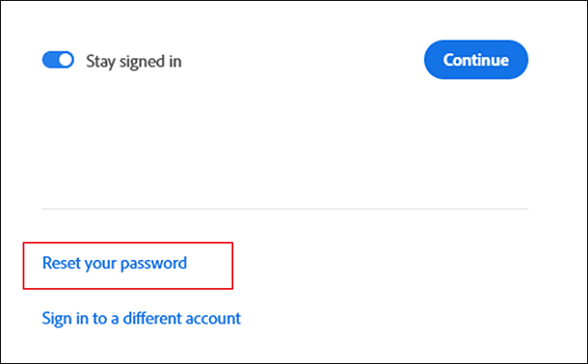reimposta la tua password