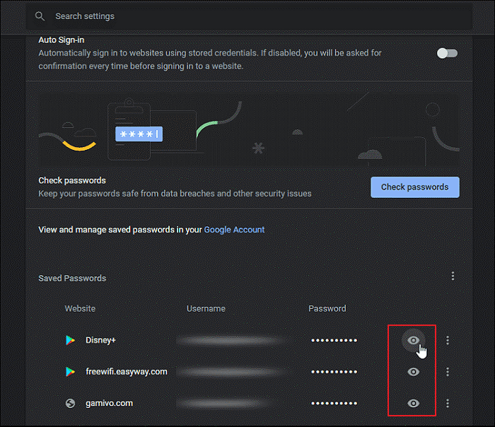 visualizzare le password salvate su Chrome