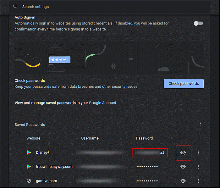 visualizzare le password salvate su Chrome