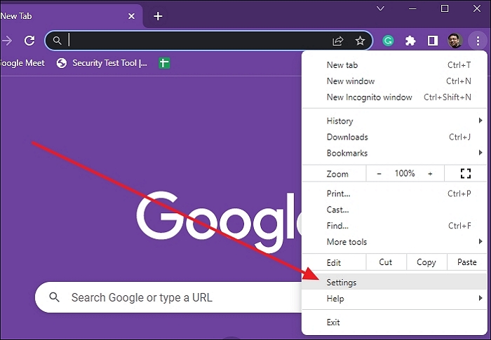 apri le impostazioni di Chrome per aprire il gestore delle password